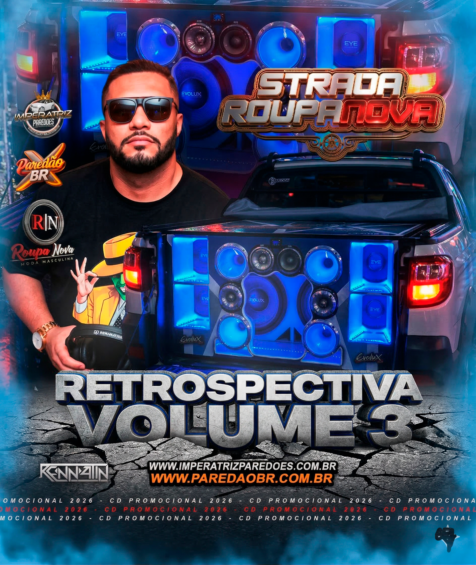 Capa: CD STRADA ROUPA NOVA VOLUME 3 - ESPECIAL RETROSPECTIVA - RENNATIN DJ