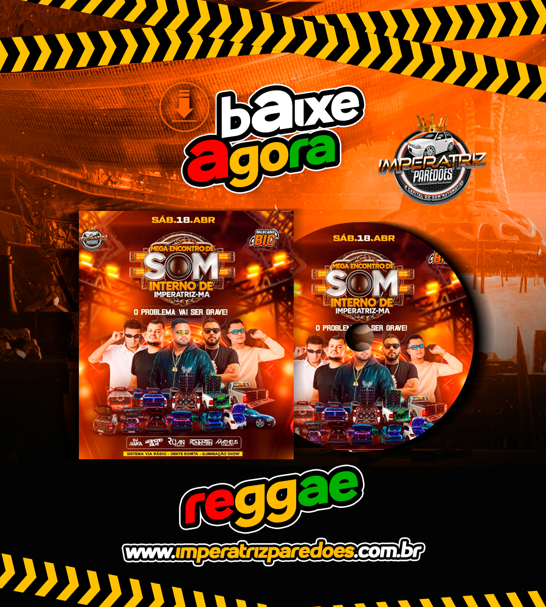 Capa: CD REGGAE - 1° ENCONTRO DE SOM INTERNO (TRIO GOIANO) DE IMPERATRIZ-MA